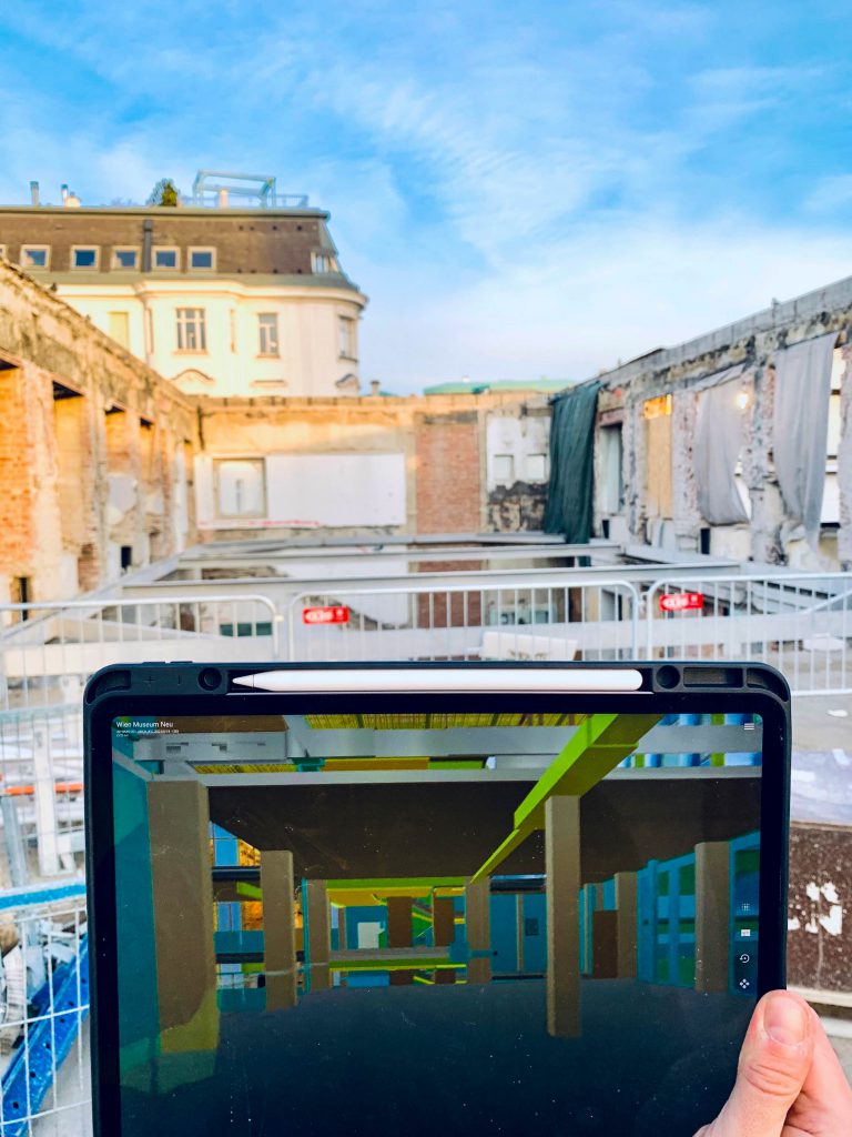 PORR AG using construction app GAMMA AR on Wien Museum renovation project