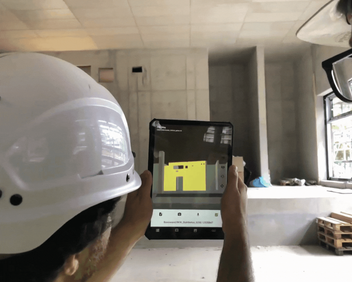 the use of GAMMA AR on the construction site