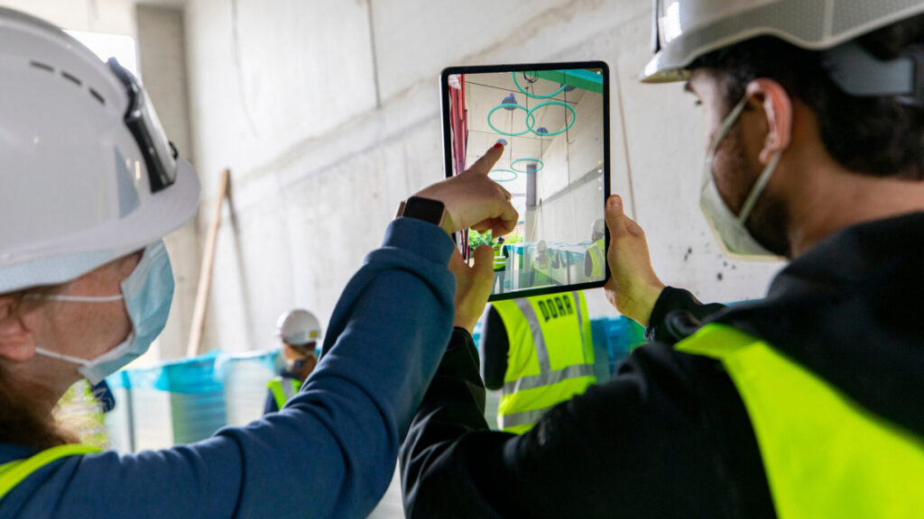 PORR AG on the construction site using construction app GAMMA AR