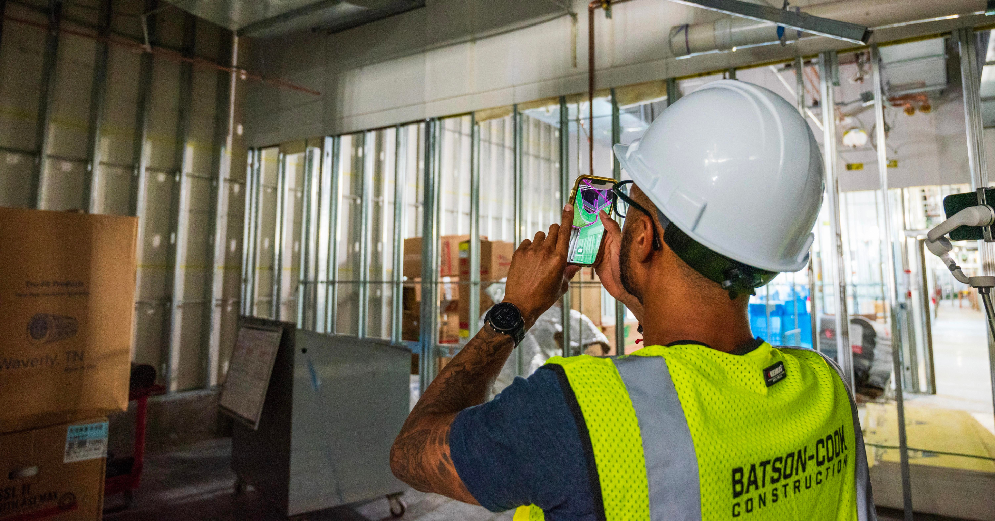 BCC Construction site using GAMMA AR progress tracking feature