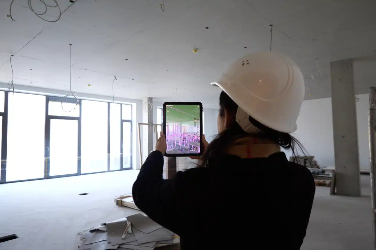 GAMMA AR being used on a Construction Site of Landimmo with Drees & Sommer in Luxembourg ensure correct execution and detect mistakes.