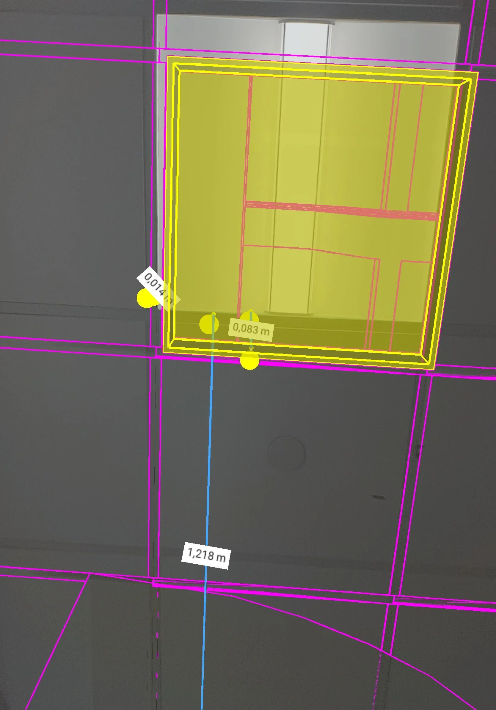Screenshot of the app on GAMMA AR