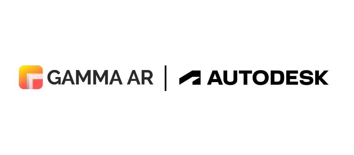 Autodesk and GAMMA AR logos for Press release about progress tracking integration